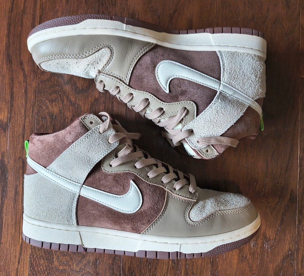 Nike Dunk High Retro PRM Light Chocolate Sail Khaki DH5348-100 Size 9
